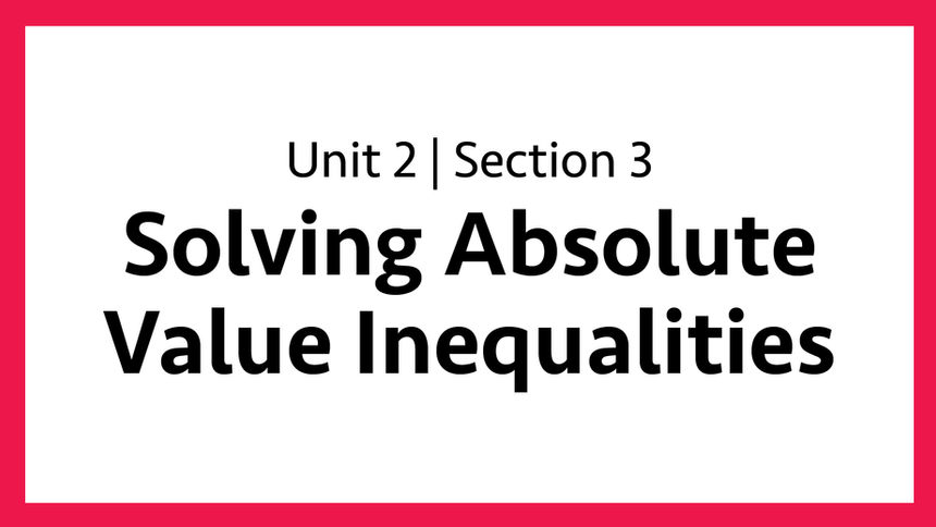 Unit 2: Section 3
